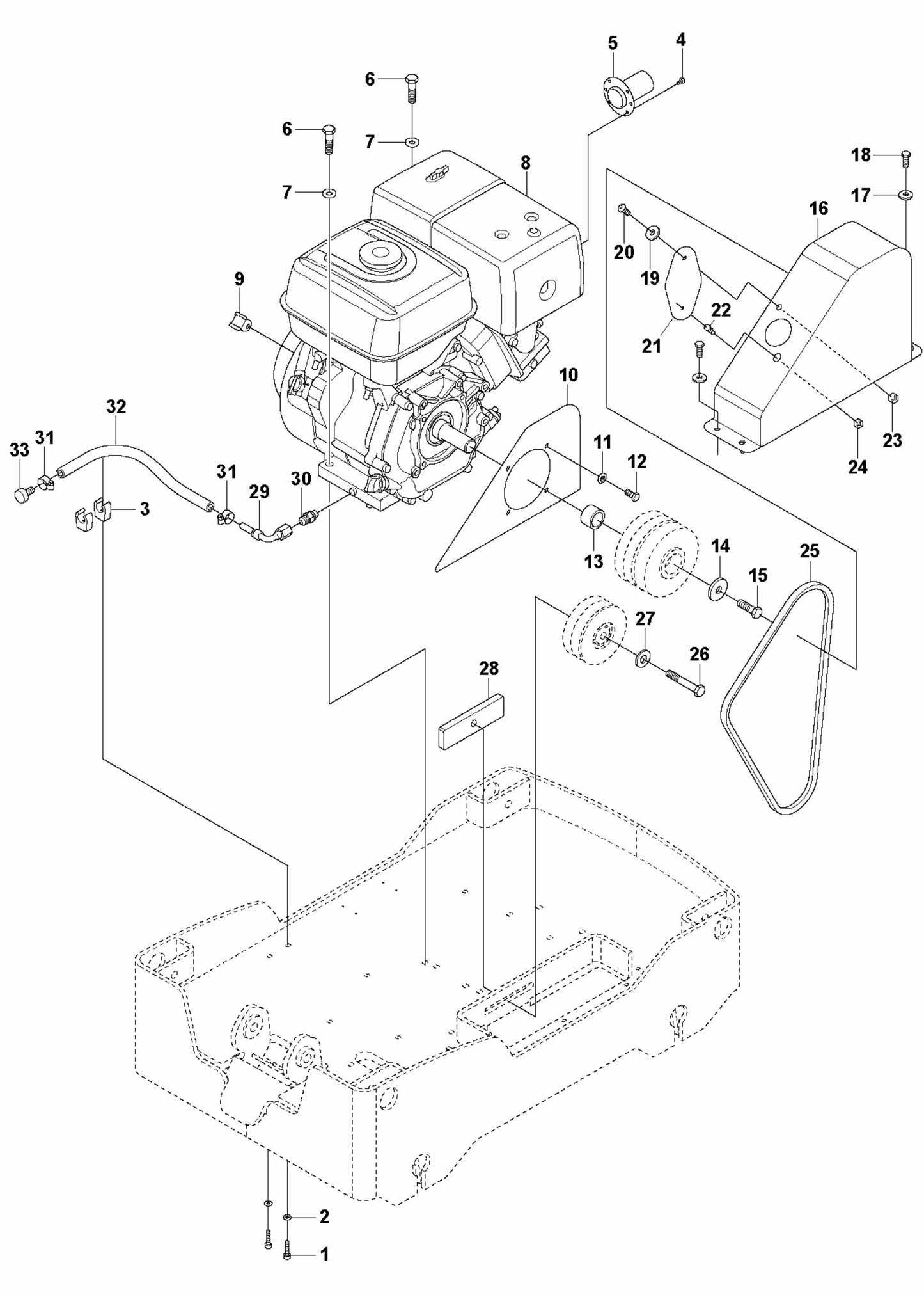 Engine Installation - Honda Assembly Parts For LG 400 By Husqvarna
