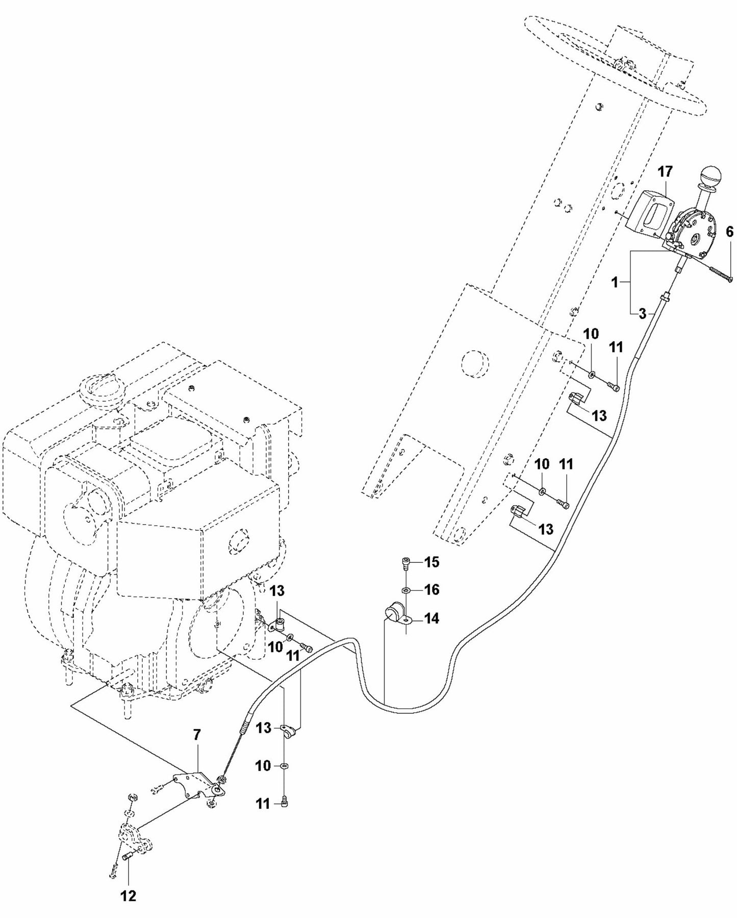 Throttle Control - Hatz - EPA Assembly Parts For LG 504 Reversible Plate Compactor By Husqvarna