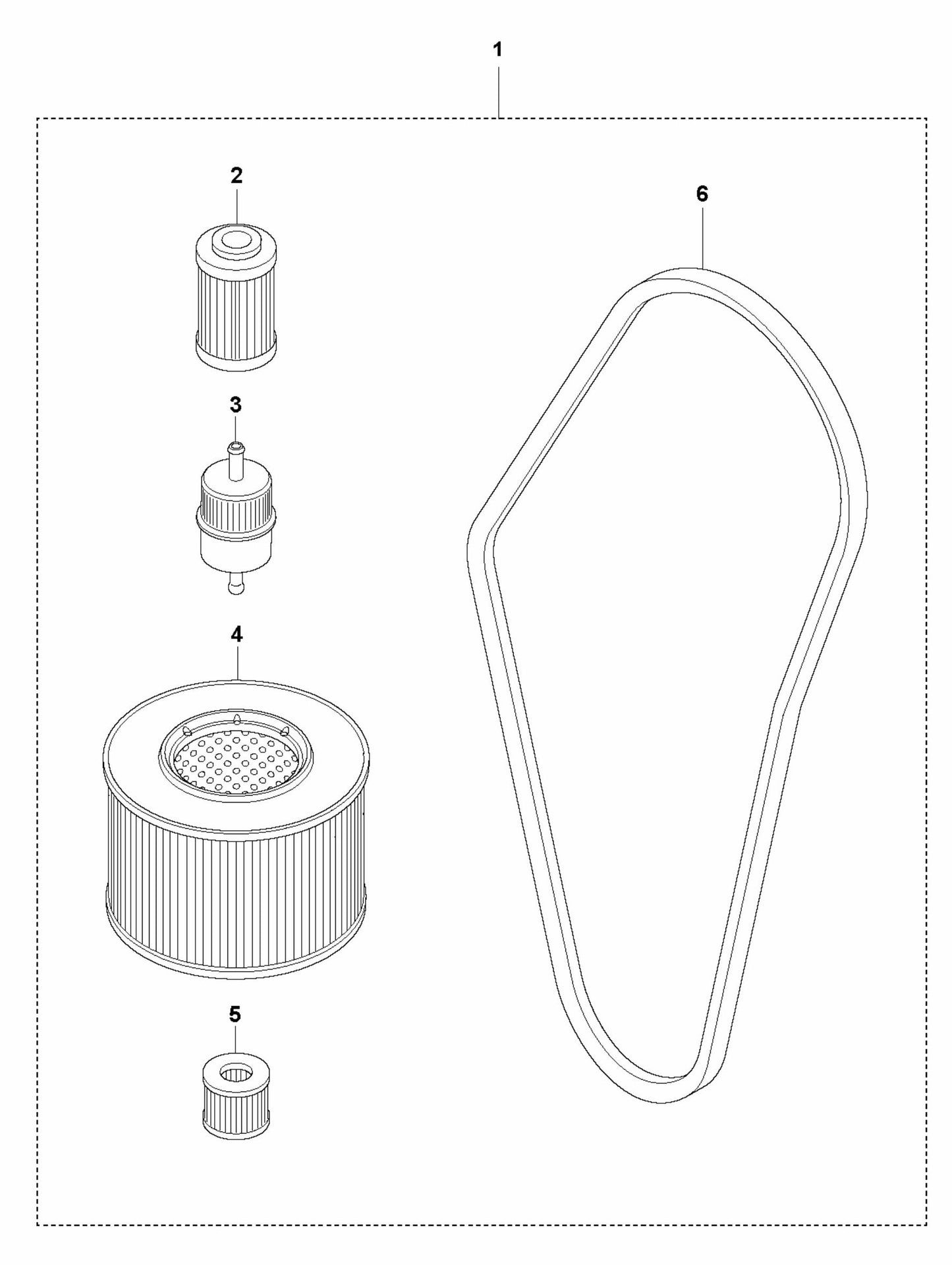 12 Months / 500 Hours Service Kit - Hatz Assembly Parts For LG 504 Reversible Plate Compactor By Husqvarna