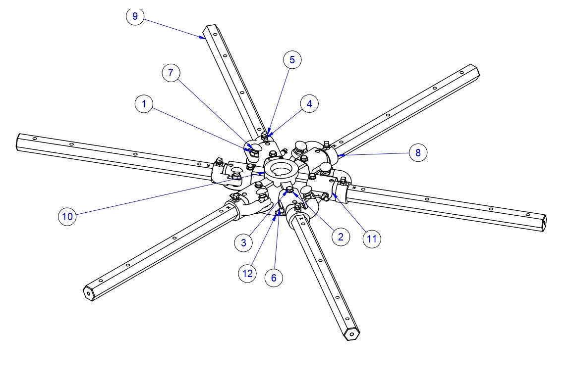 HP205 High Performance Riders Left Hand Spider Assembly Parts by Allen Engineering