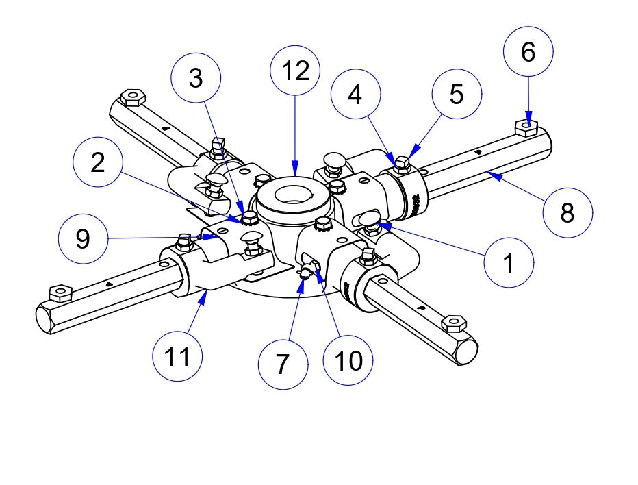 MP215, MP235, MP245 Mechanical Pro Riders Left Hand Spider Assembly Parts by Allen Engineering