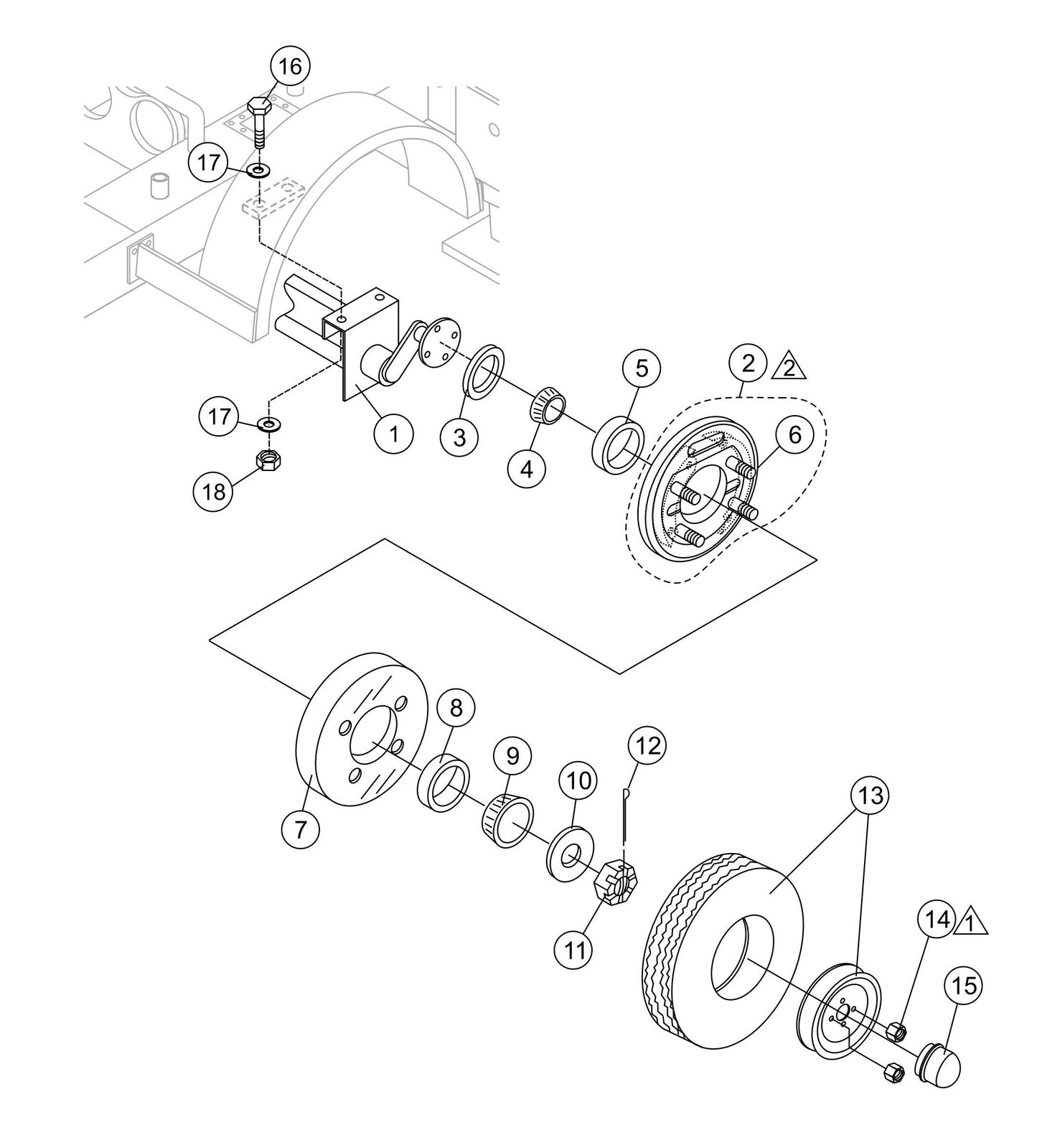 LS600 Axle Assembly (Right/Left) Parts