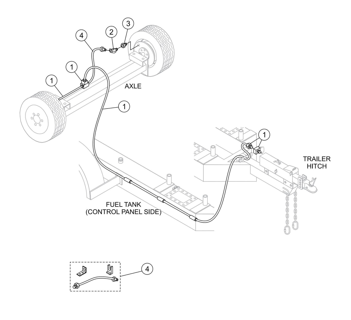 LS600 Brake Line Assembly Parts