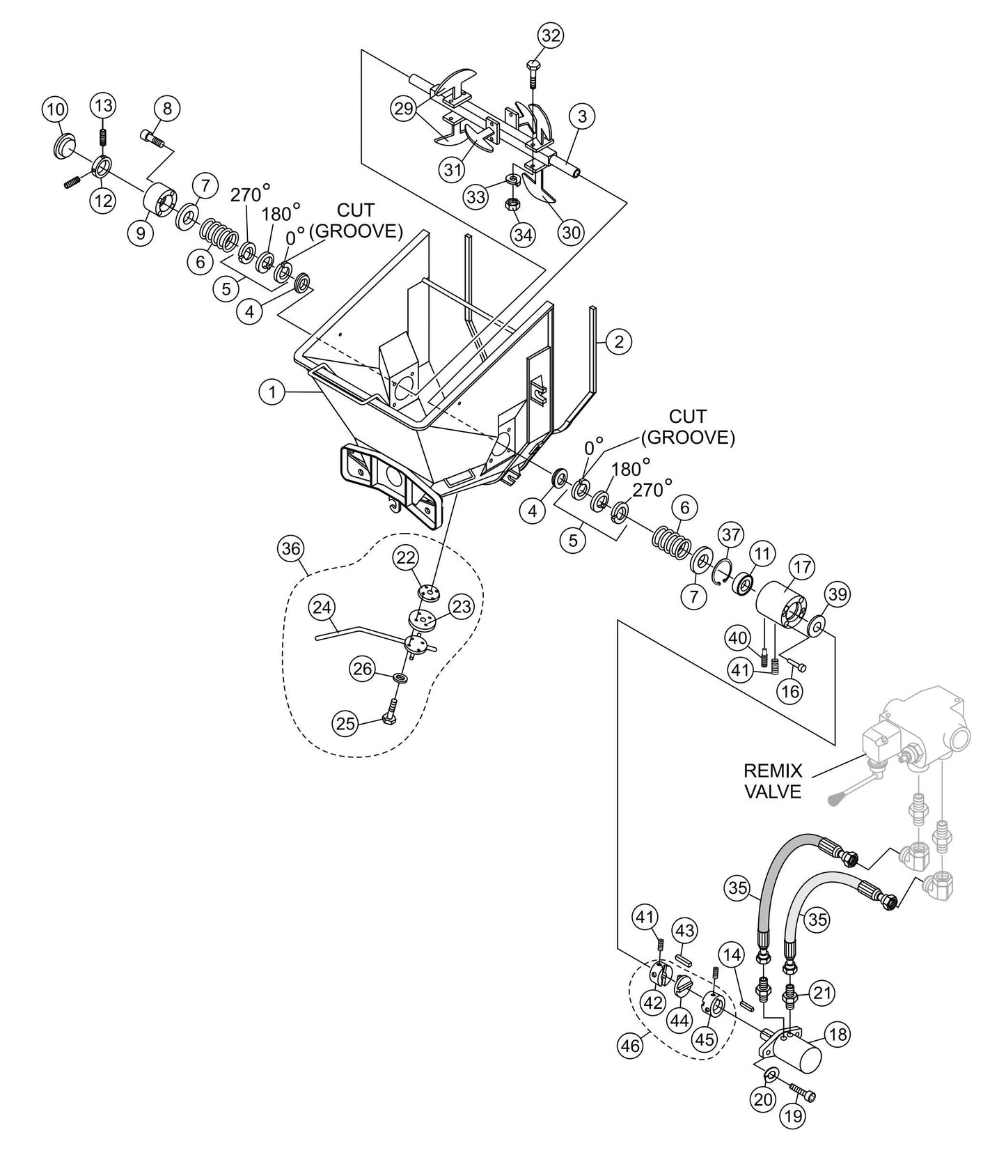 LS600 Hopper Assembly Parts
