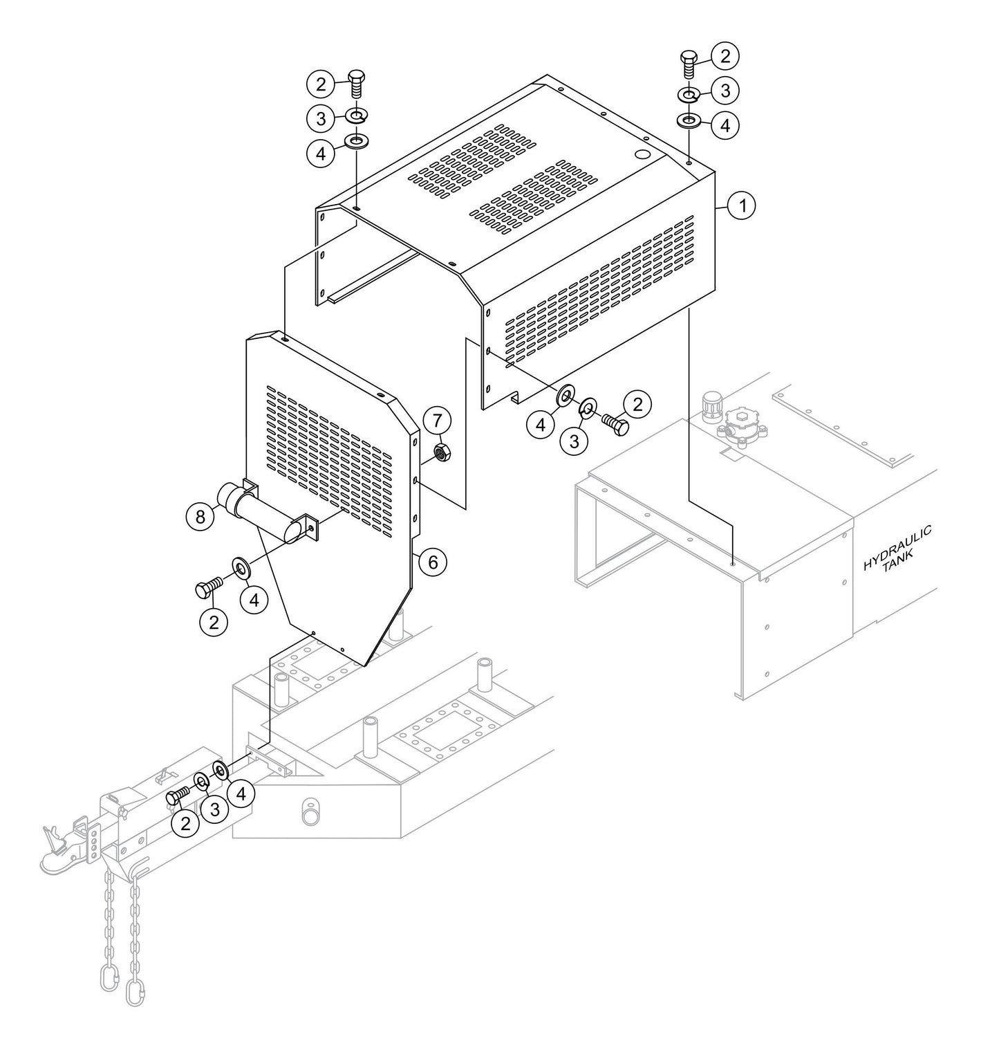 LS600 Engine Cover Assembly Parts