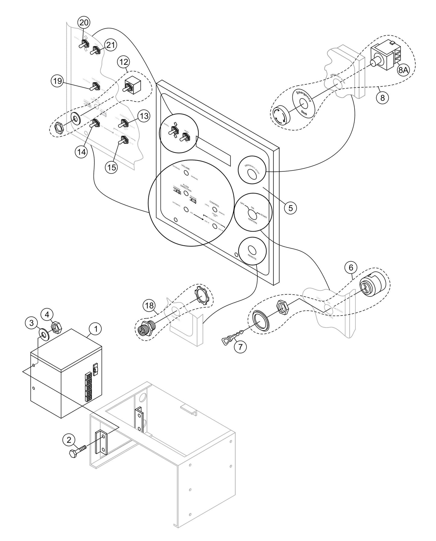 LS600 Control Box Assembly Parts