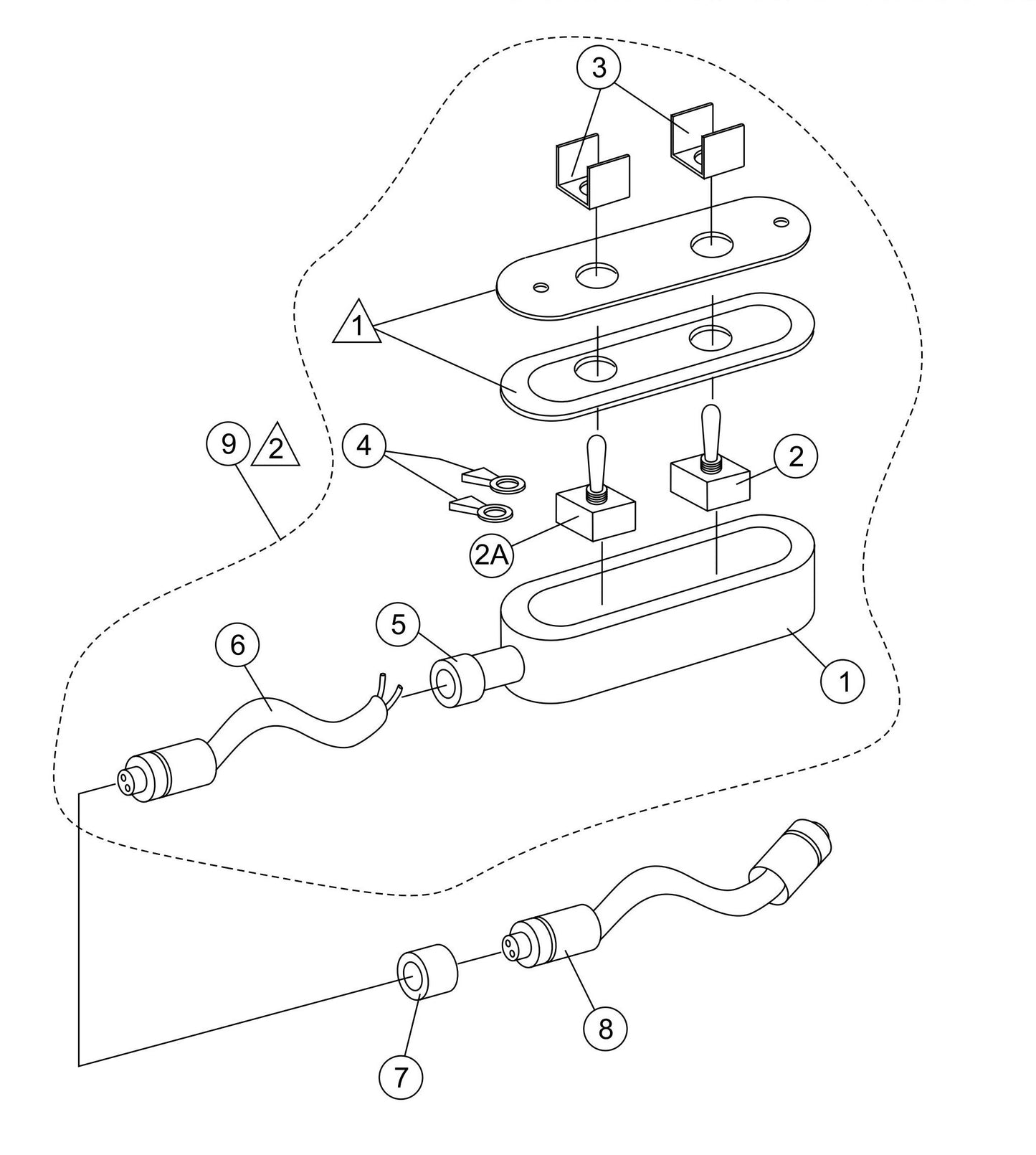 LS600 Remote Control Cable Assembly Parts