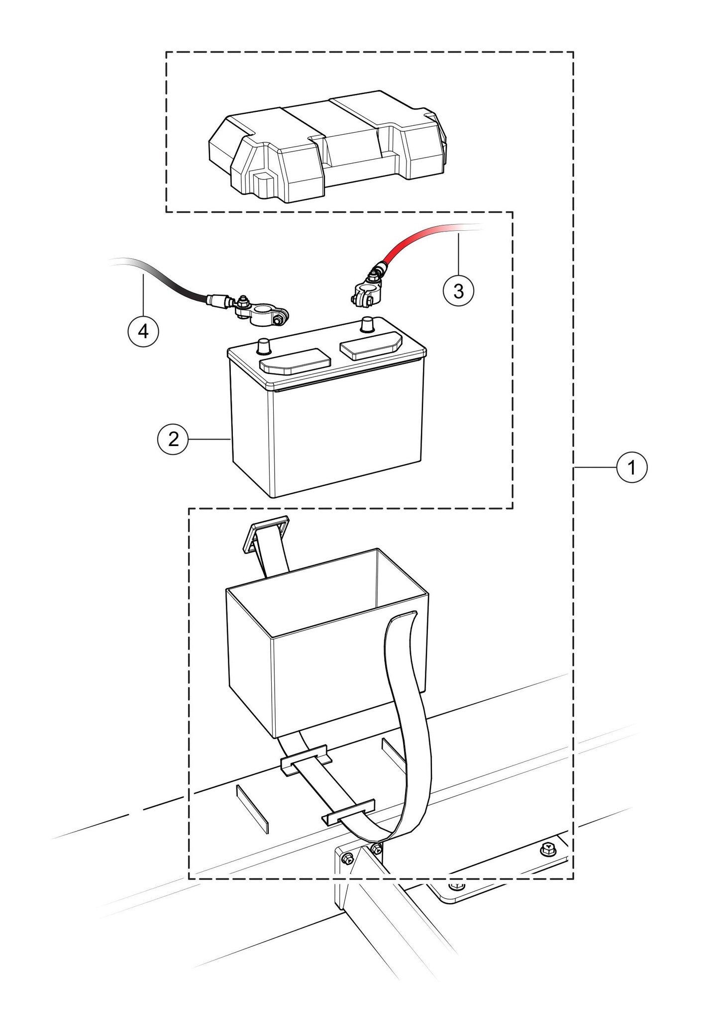 LS600P Battery Box Assembly Parts