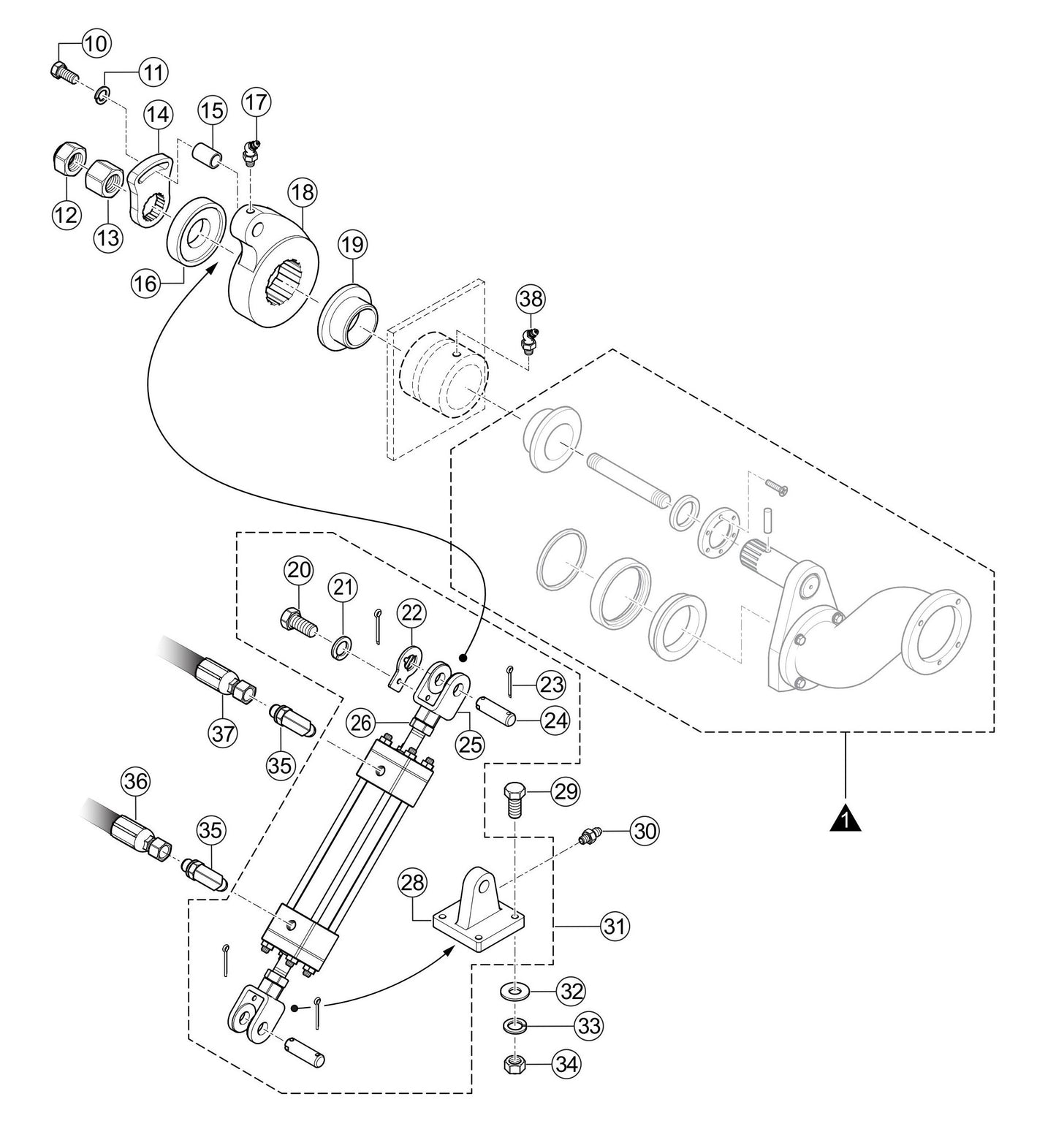 LS600P Shuttle Cylinder Assembly Parts