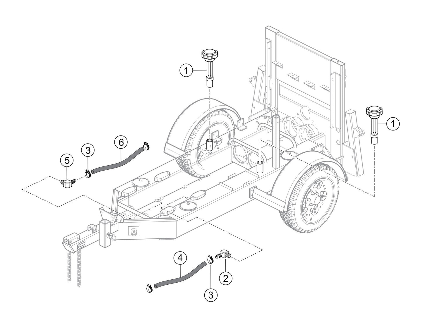 LS600P Fuel Tank Assembly Parts