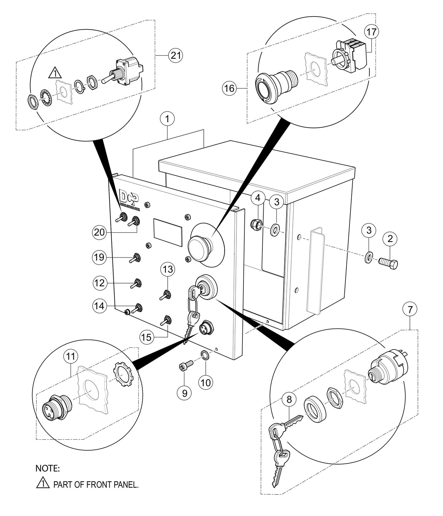 LS600P Control Box Assembly Parts