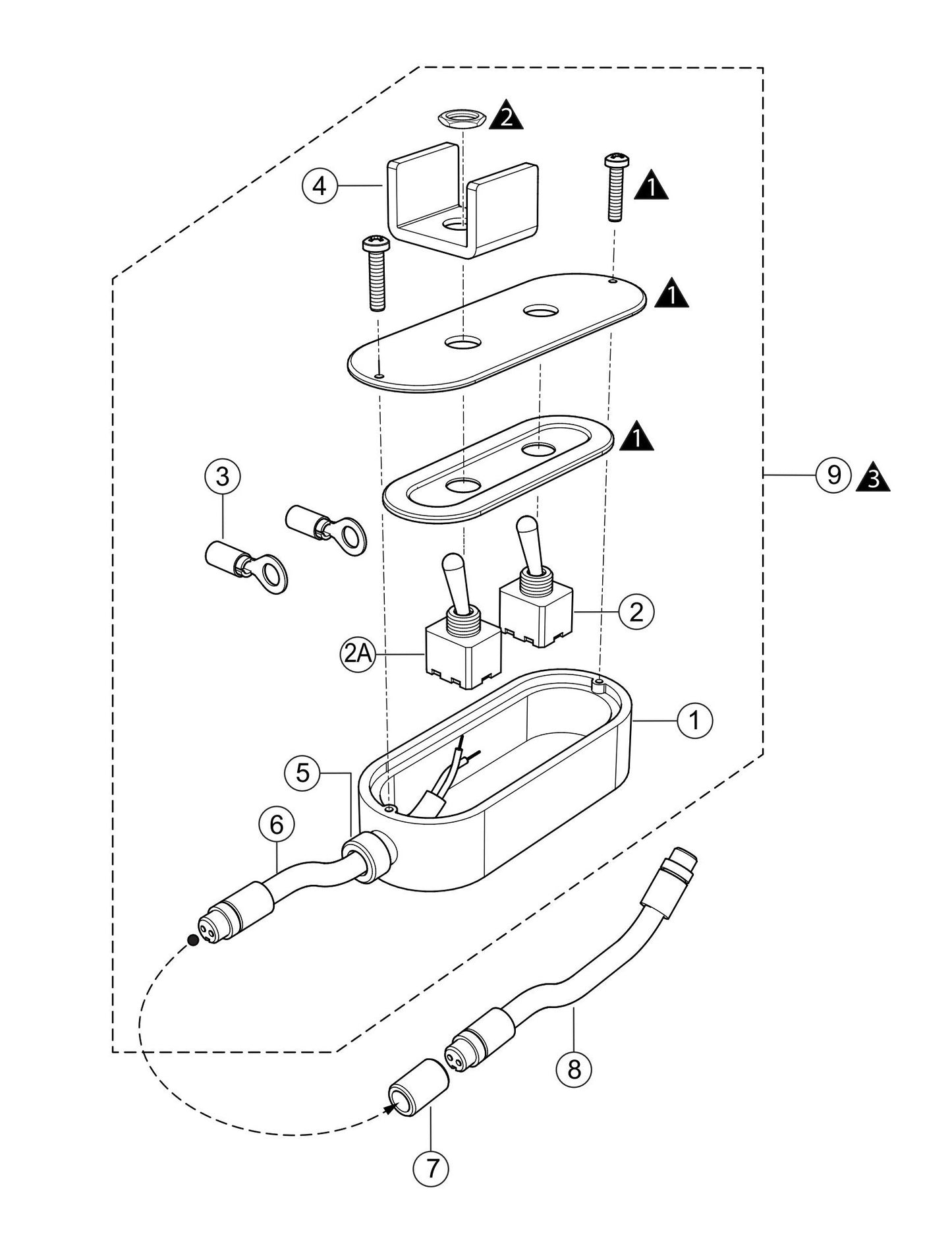 LS600P Remote Control Cable Assembly Parts