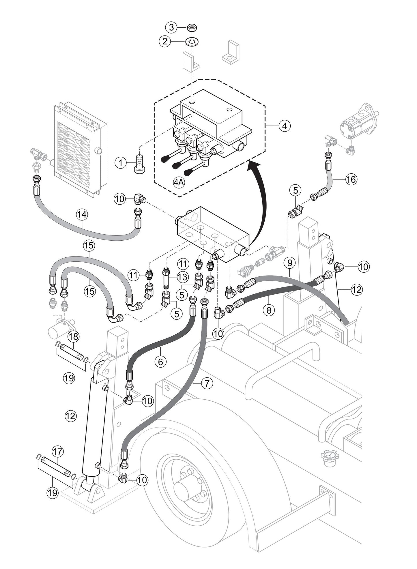 LS600P Hydraulic Stabilizer Assembly Parts
