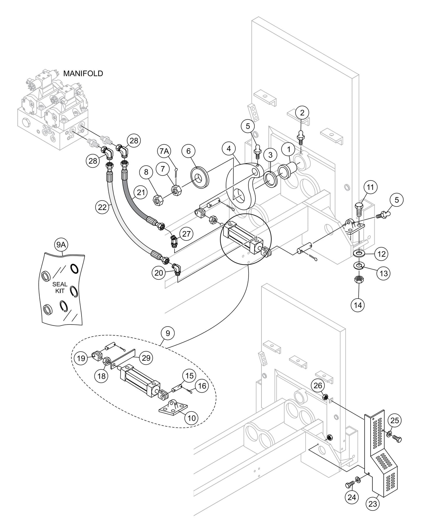 LS300 Shuttle Cylinder Assembly Parts