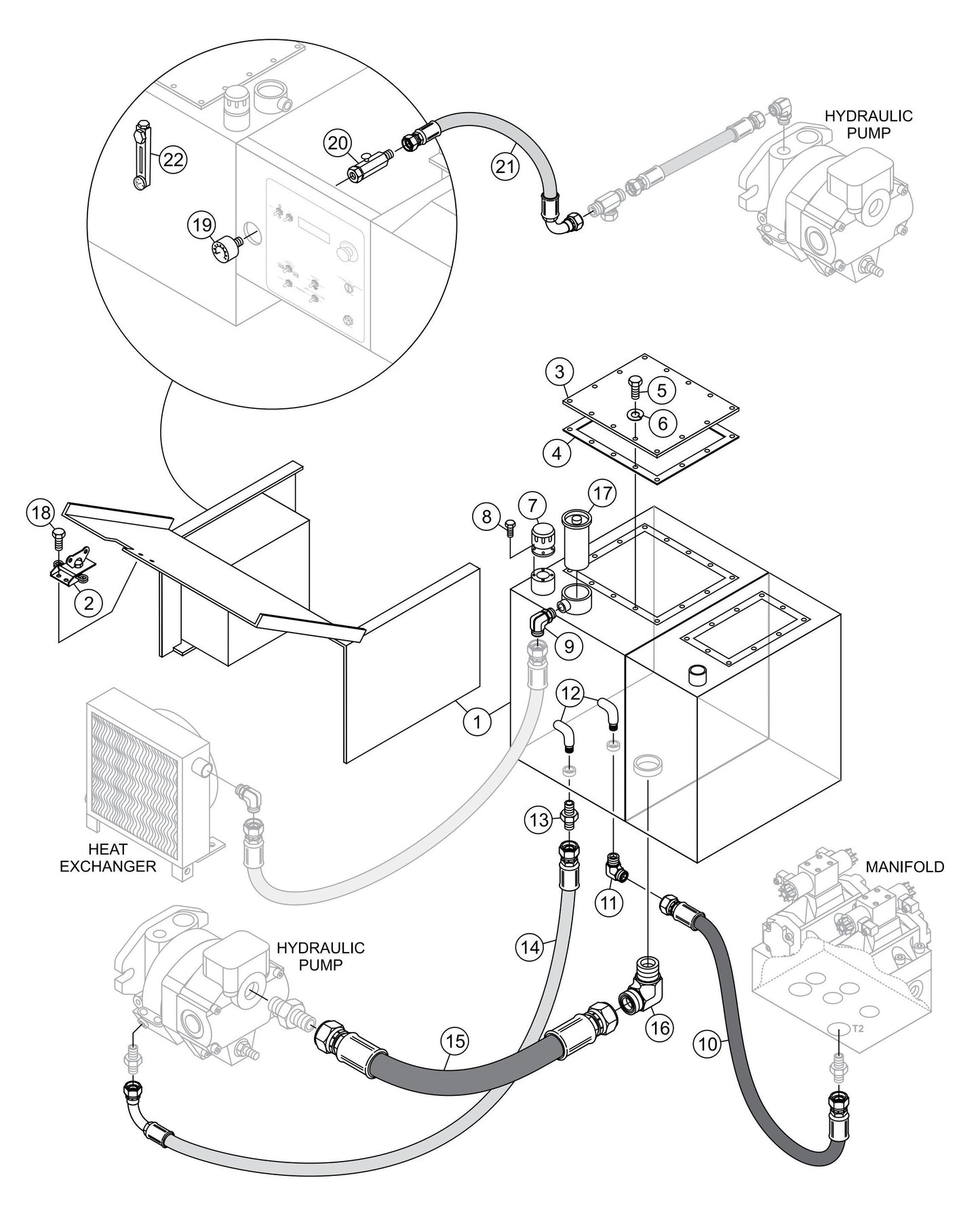 LS300 Hydraulic Tank Assembly Parts
