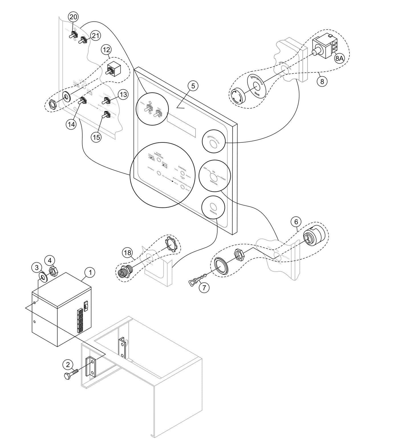 LS300 Control Box Assembly Parts