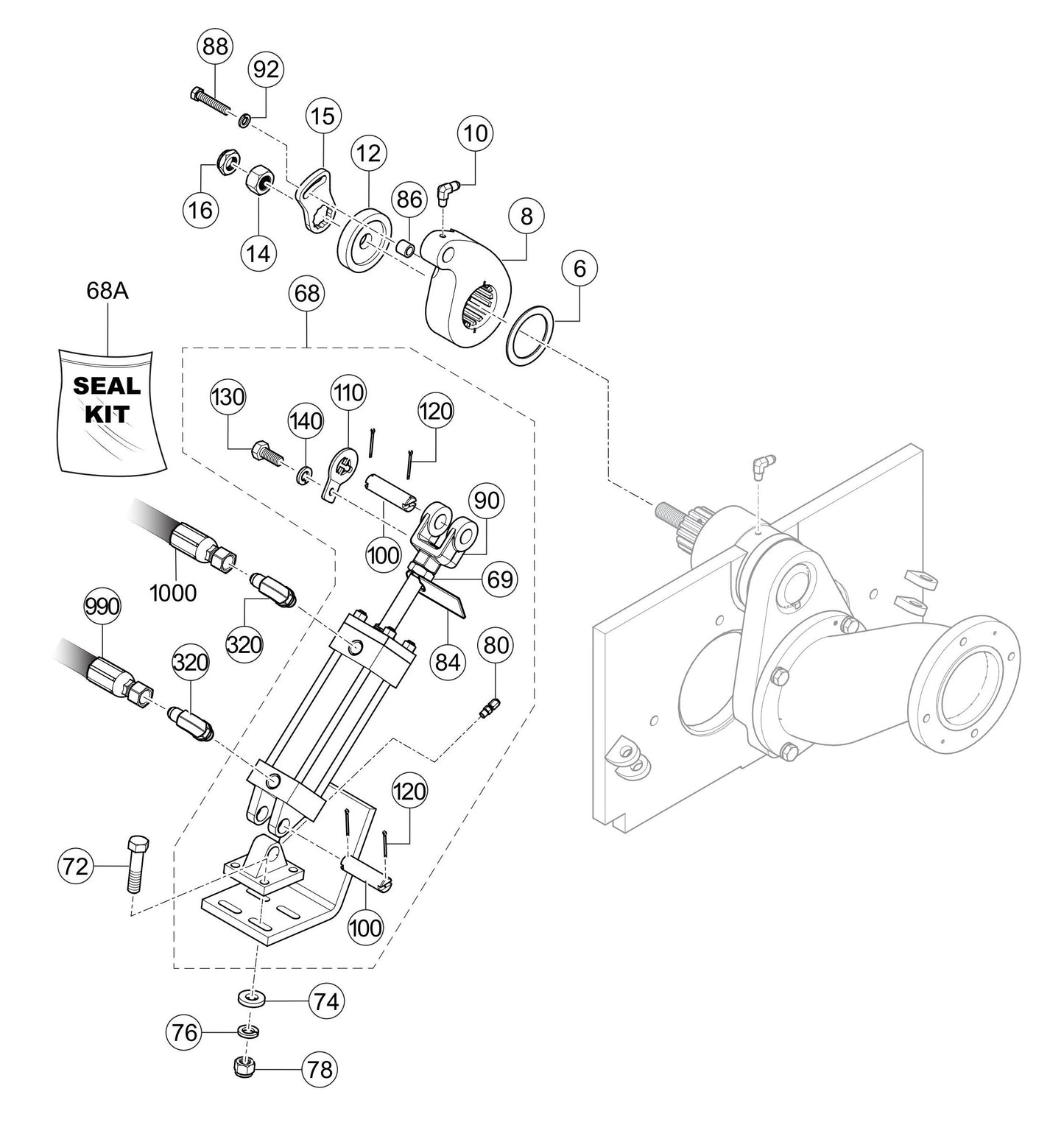LS300G Shuttle Cylinder Assembly Parts