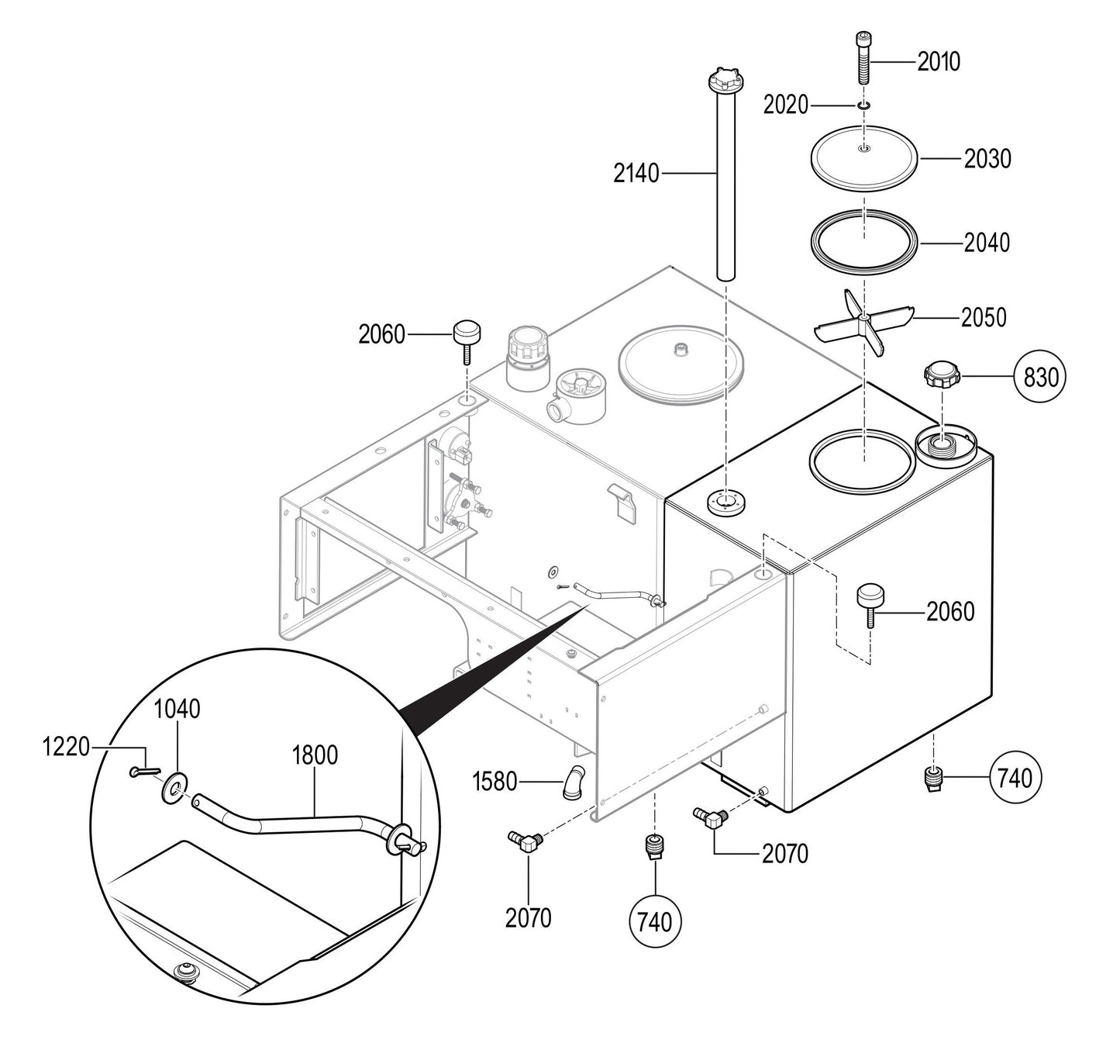 LS300G Fuel Tank Assembly Parts