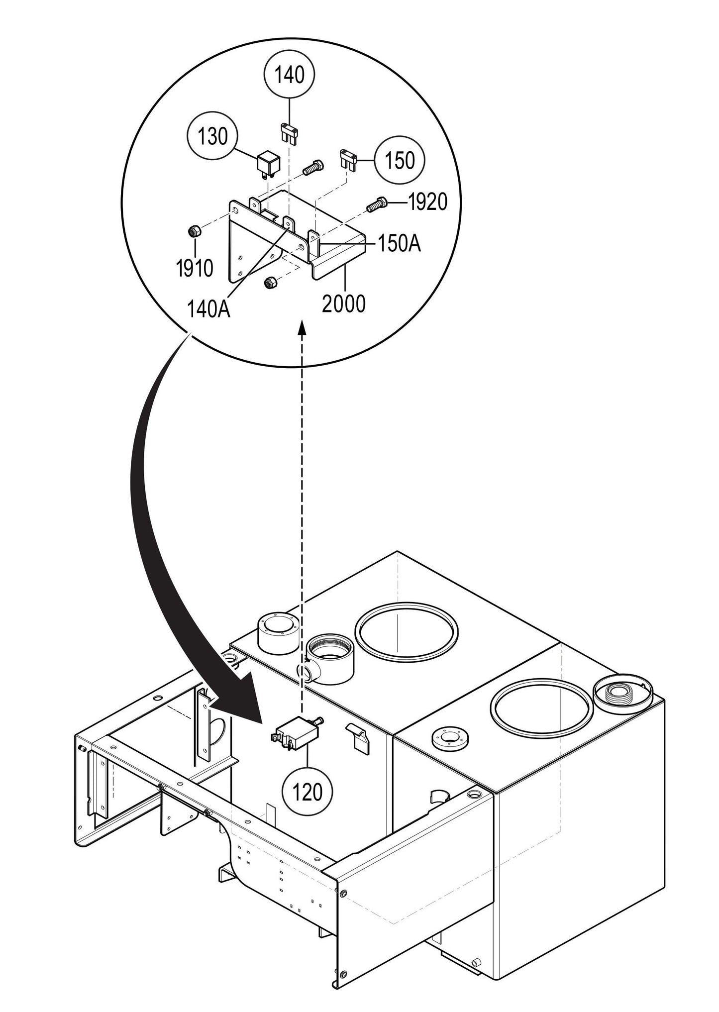 LS300G Fuses and Relays Assembly Parts