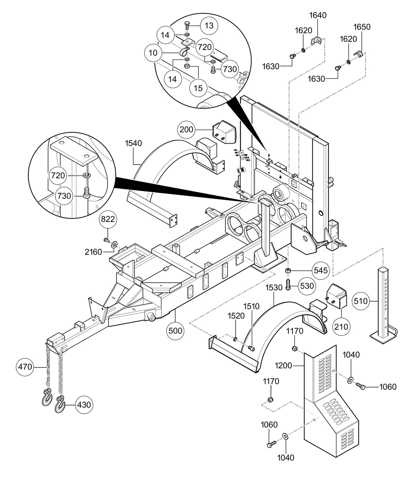LS300G Frame Assembly Parts