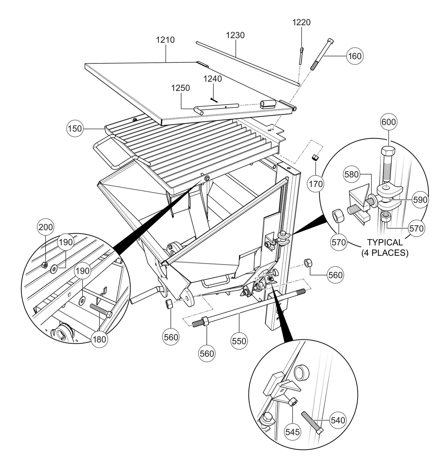 LS300GK Hopper Attachment Assembly Parts