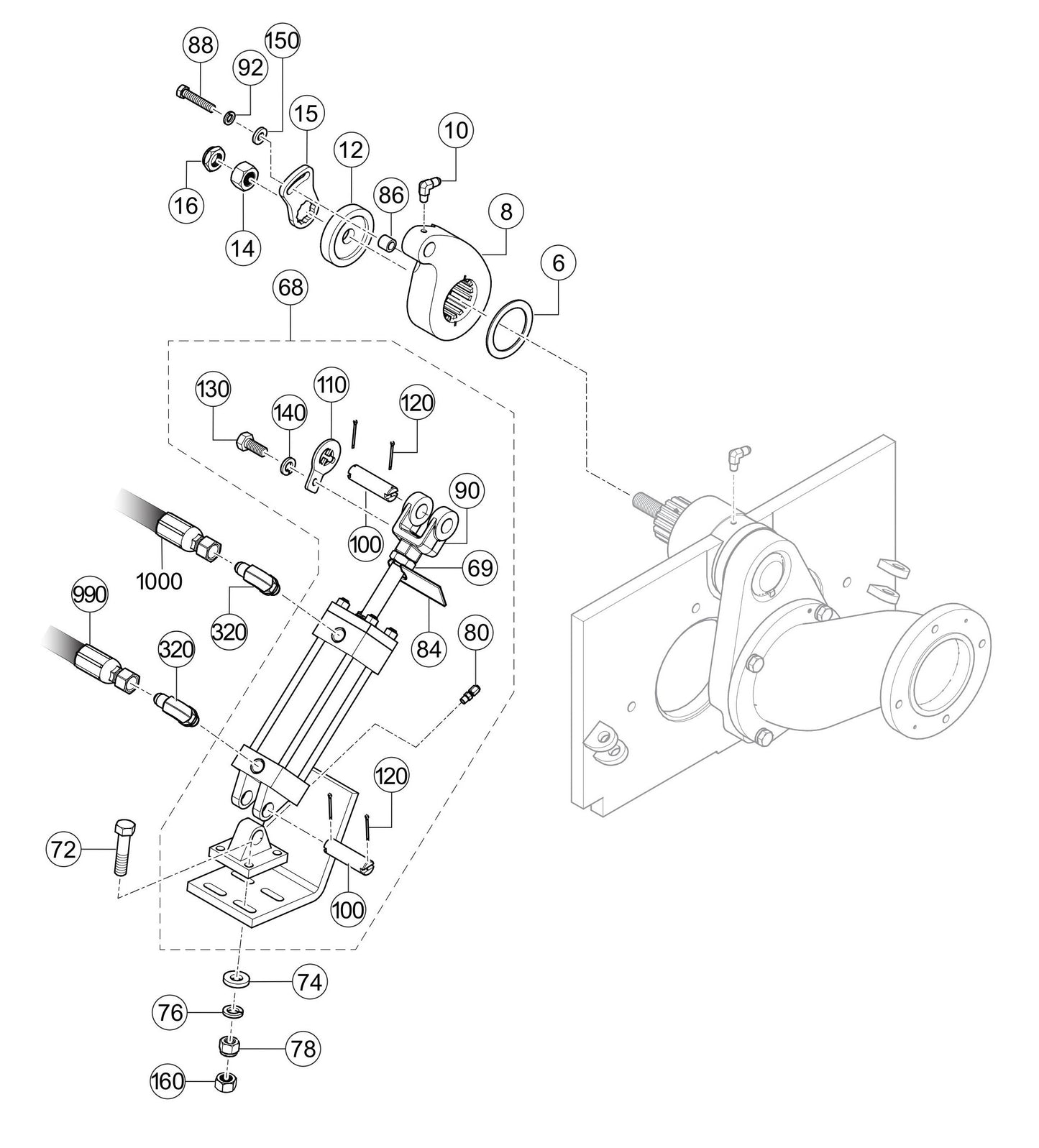 LS300GK Shuttle Cylinder Assembly Parts