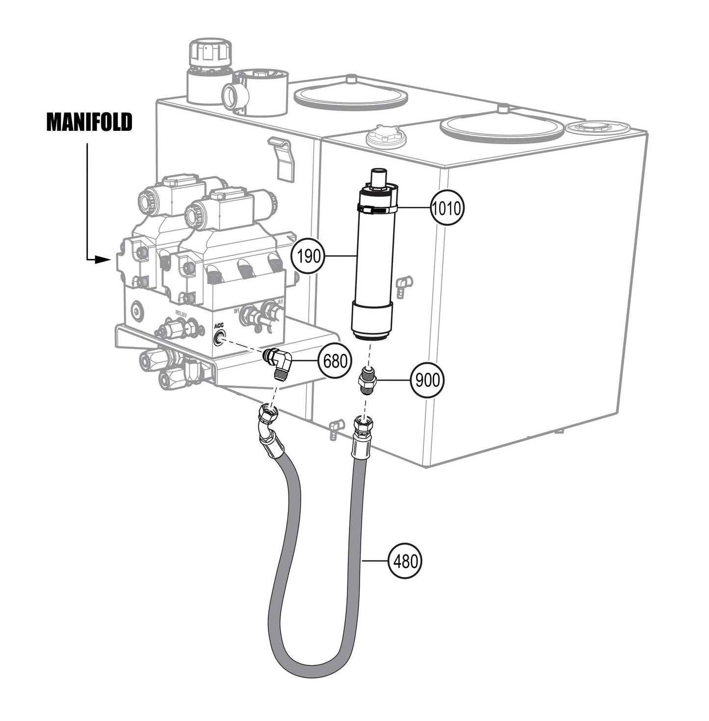 LS300GK Piston Accumulator Assembly Parts