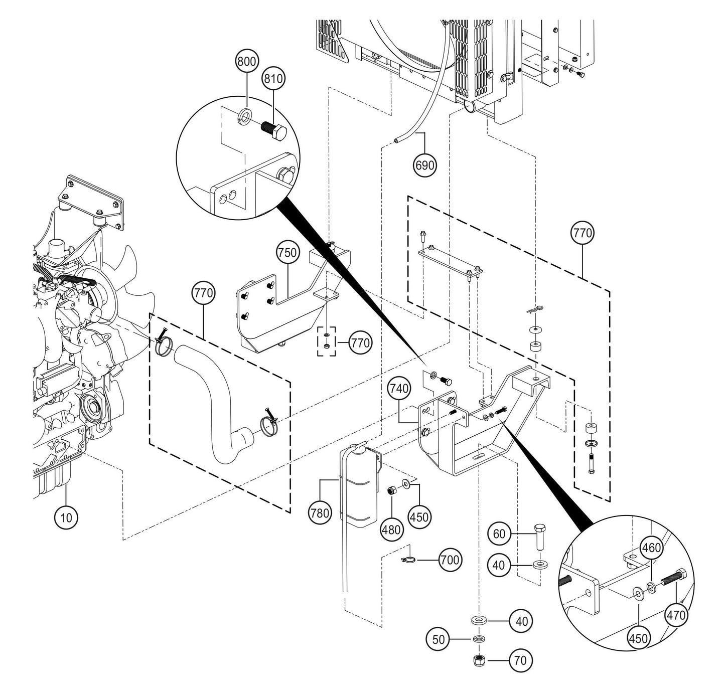 LS300GK Engine Mounting Assembly Parts