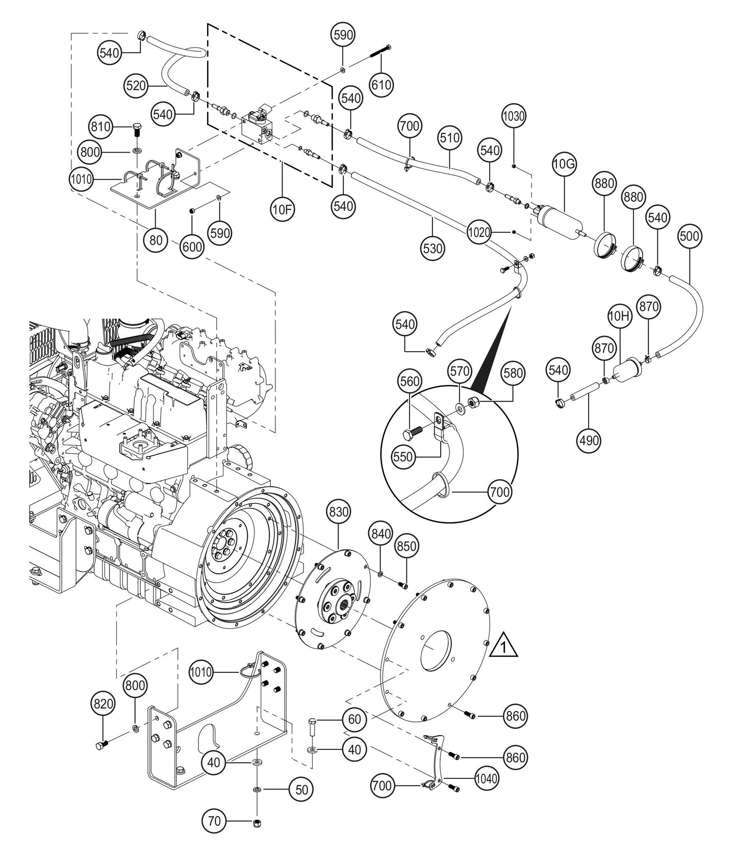 LS300GK Fuel System Assembly Parts