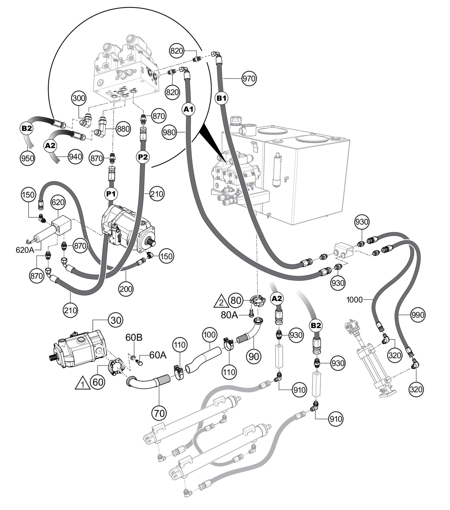 LS300GK Hydraulic Pump Assembly Parts