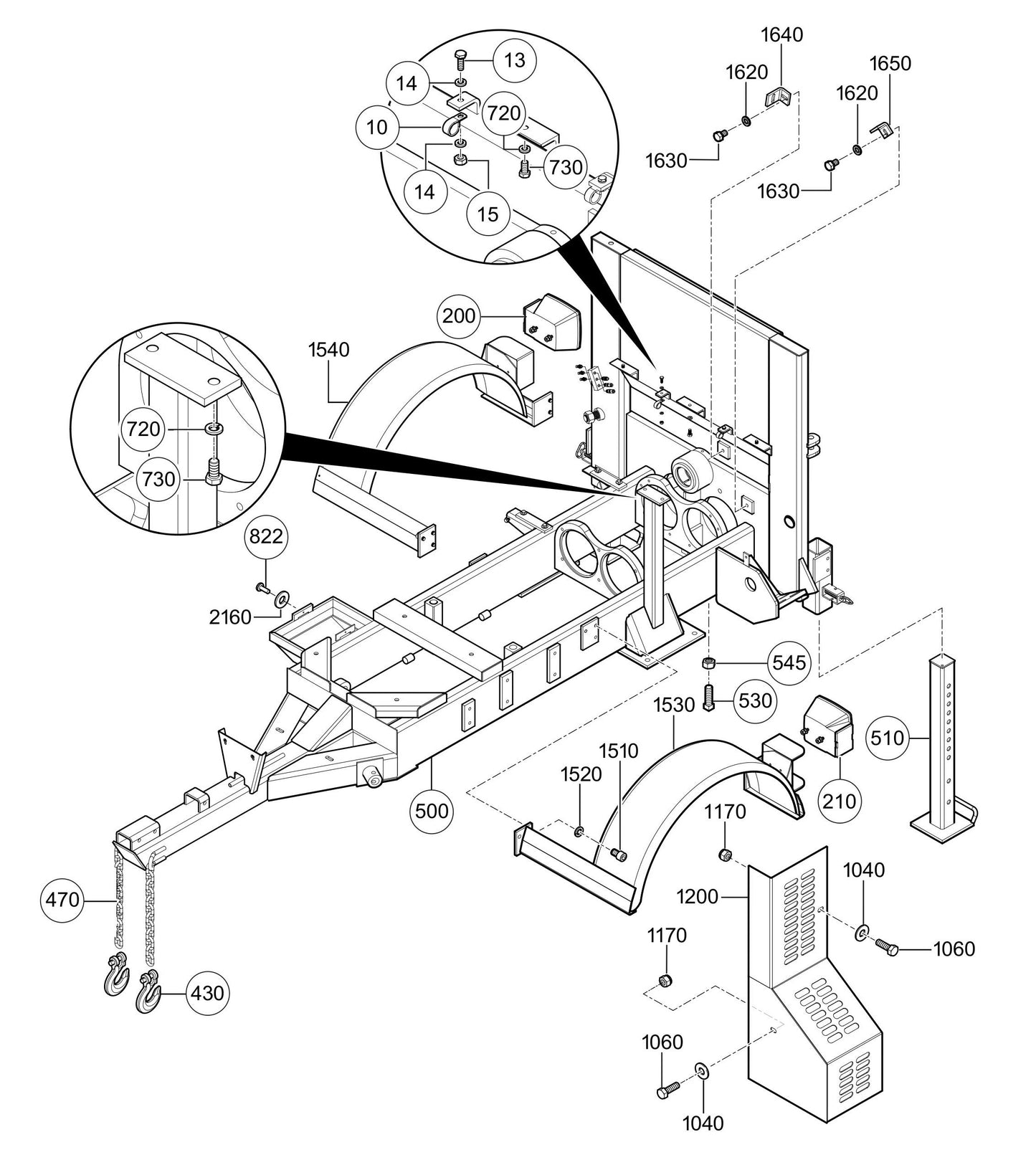 LS300GK Frame Assembly Parts
