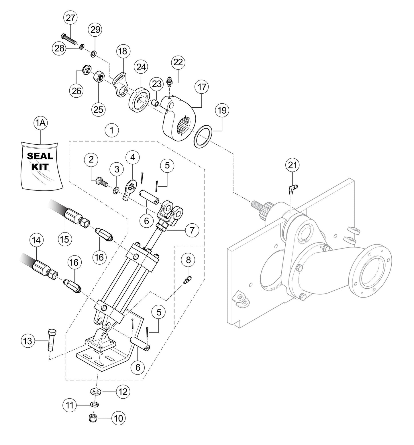 LS300P Shuttle Cylinder Assembly Parts