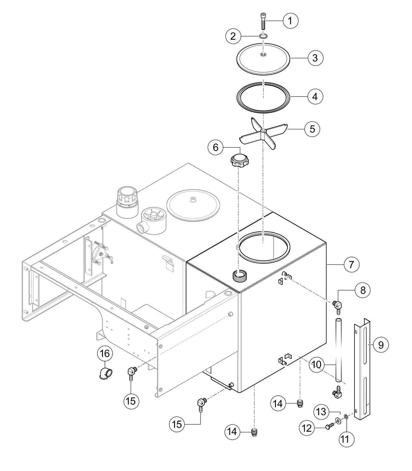 LS300P Fuel Tank Assembly Parts