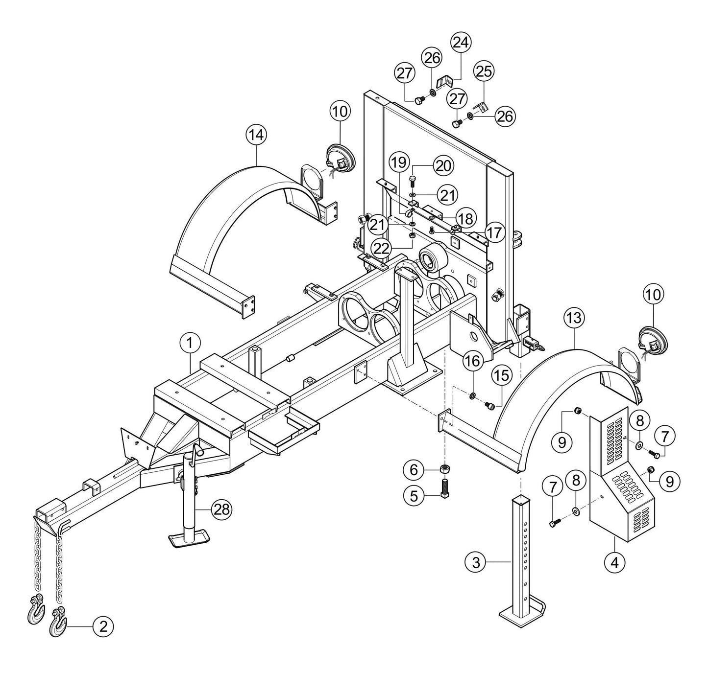 LS300P Frame Assembly Parts