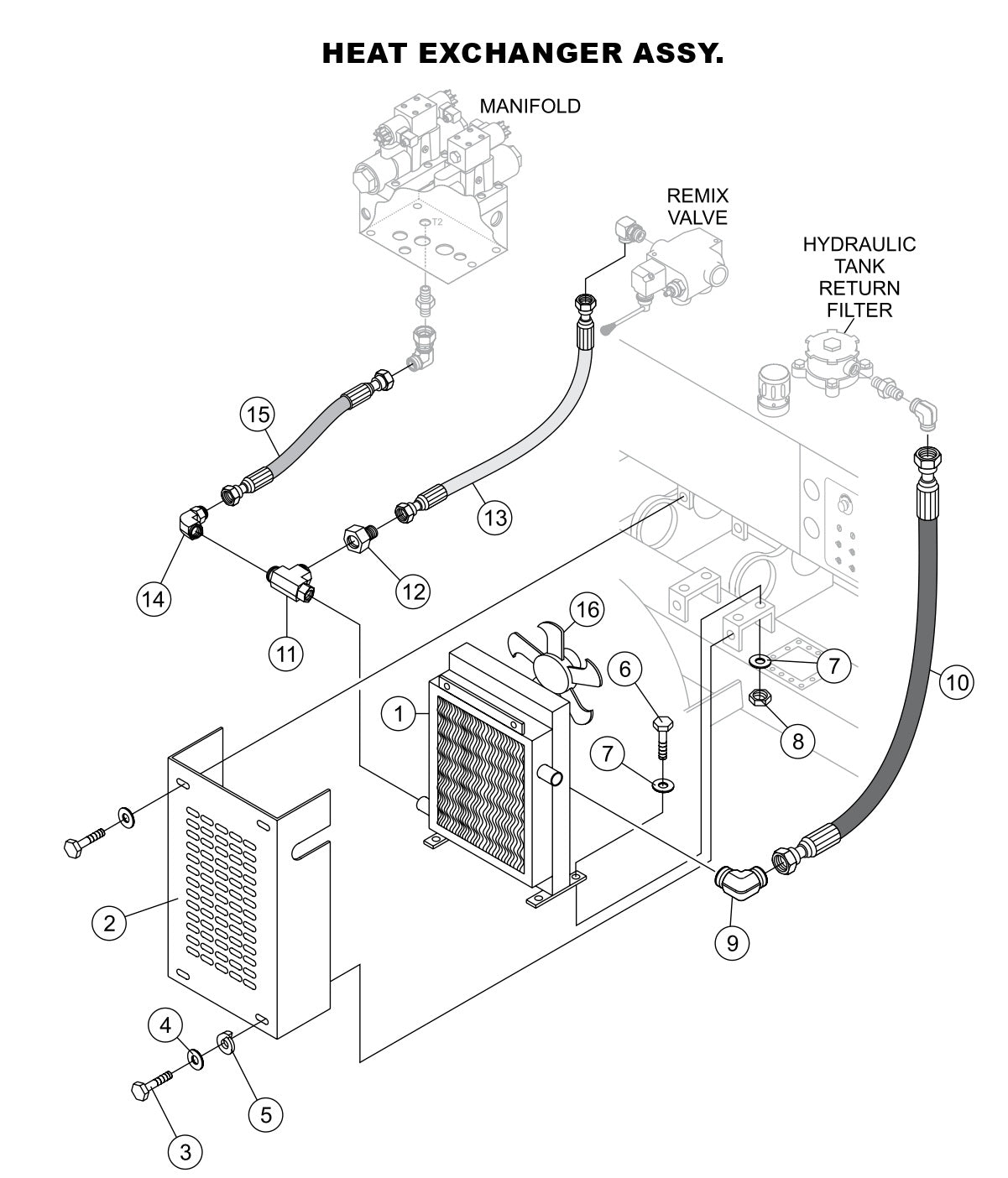Heat Exchanger Assembly Parts-LS-40, LS-40TD, LS-50TD DEUTZ F4L2011, BF4L2011 Diesel Engine