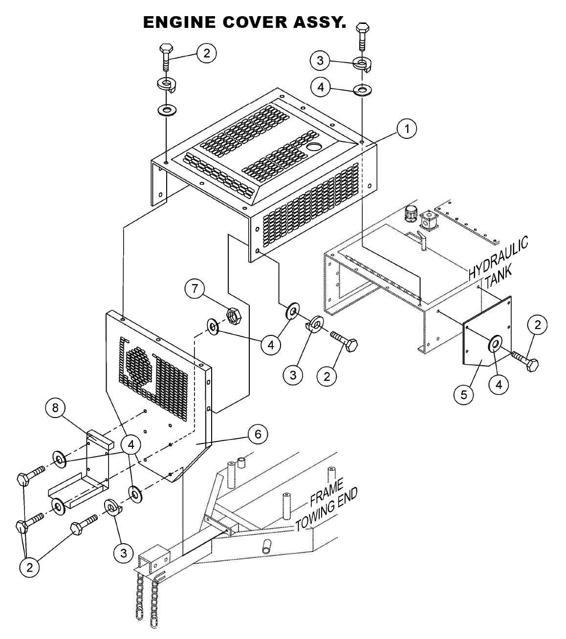 Engine Cover Assembly Parts-LS-40, LS-40TD, LS-50TD DEUTZ F4L2011, BF4L2011 Diesel Engine