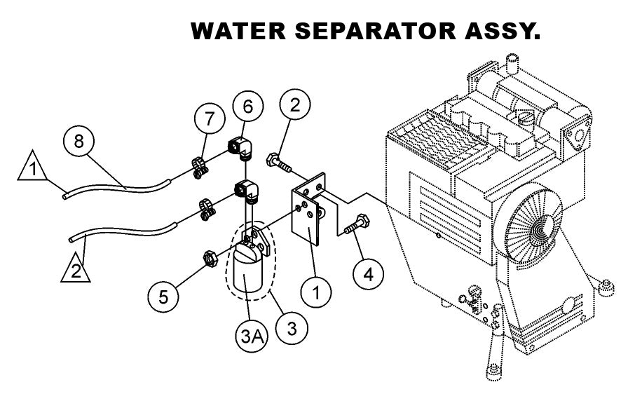 Water Separator Assembly Parts-LS-40, LS-40TD, LS-50TD DEUTZ F4L2011, BF4L2011 Diesel Engine