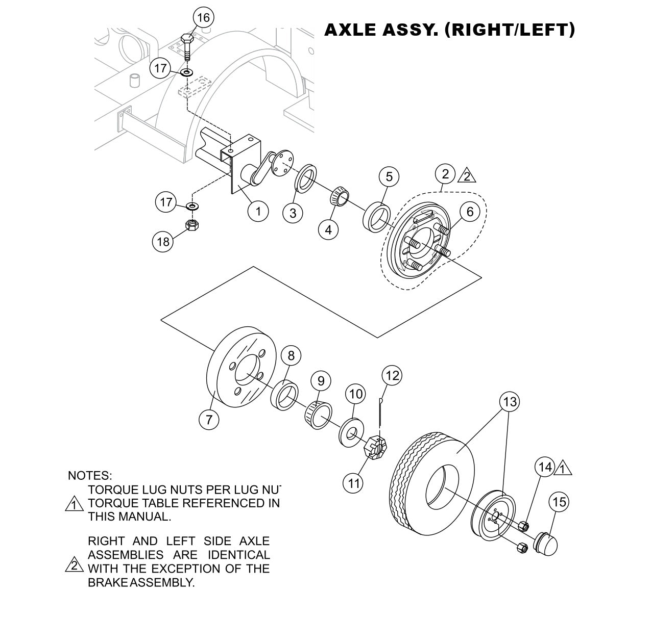 Axle Assembly Right/Left Parts-LS400, LS500 DEUTZ F4L2011, BF4L2011 Diesel Engine
