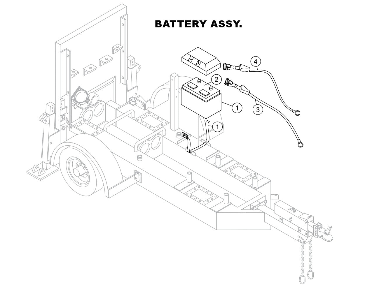Battery Assembly Parts-LS400, LS500 DEUTZ F4L2011, BF4L2011 Diesel Engine