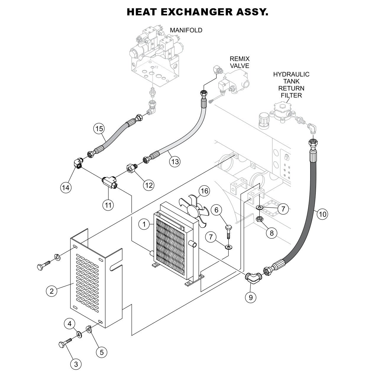 Heat Exchanger Assembly Parts-LS400, LS500 DEUTZ F4L2011, BF4L2011 Diesel Engine