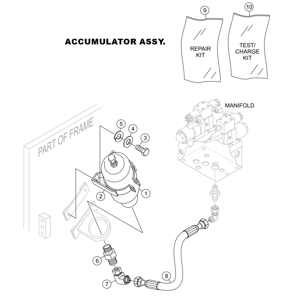 Accumulator Assembly Parts-LS400, LS500 DEUTZ F4L2011, BF4L2011 Diesel Engine