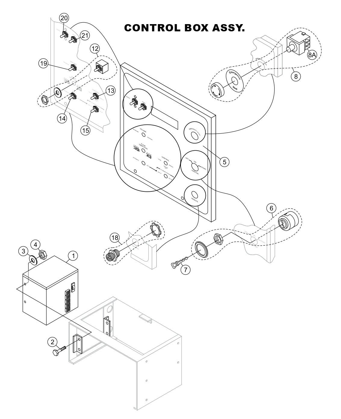 Control Box Assembly Parts-LS400, LS500 DEUTZ F4L2011, BF4L2011 Diesel Engine