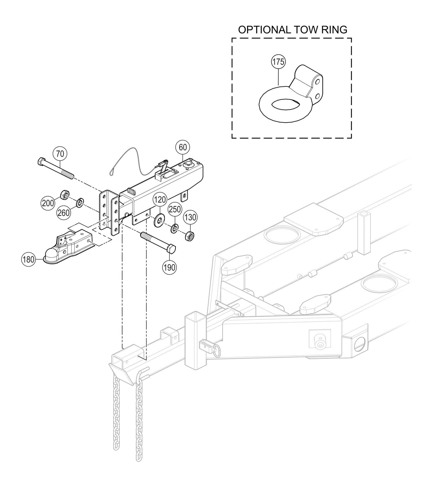LS450 Trailer Hitch Assembly Parts
