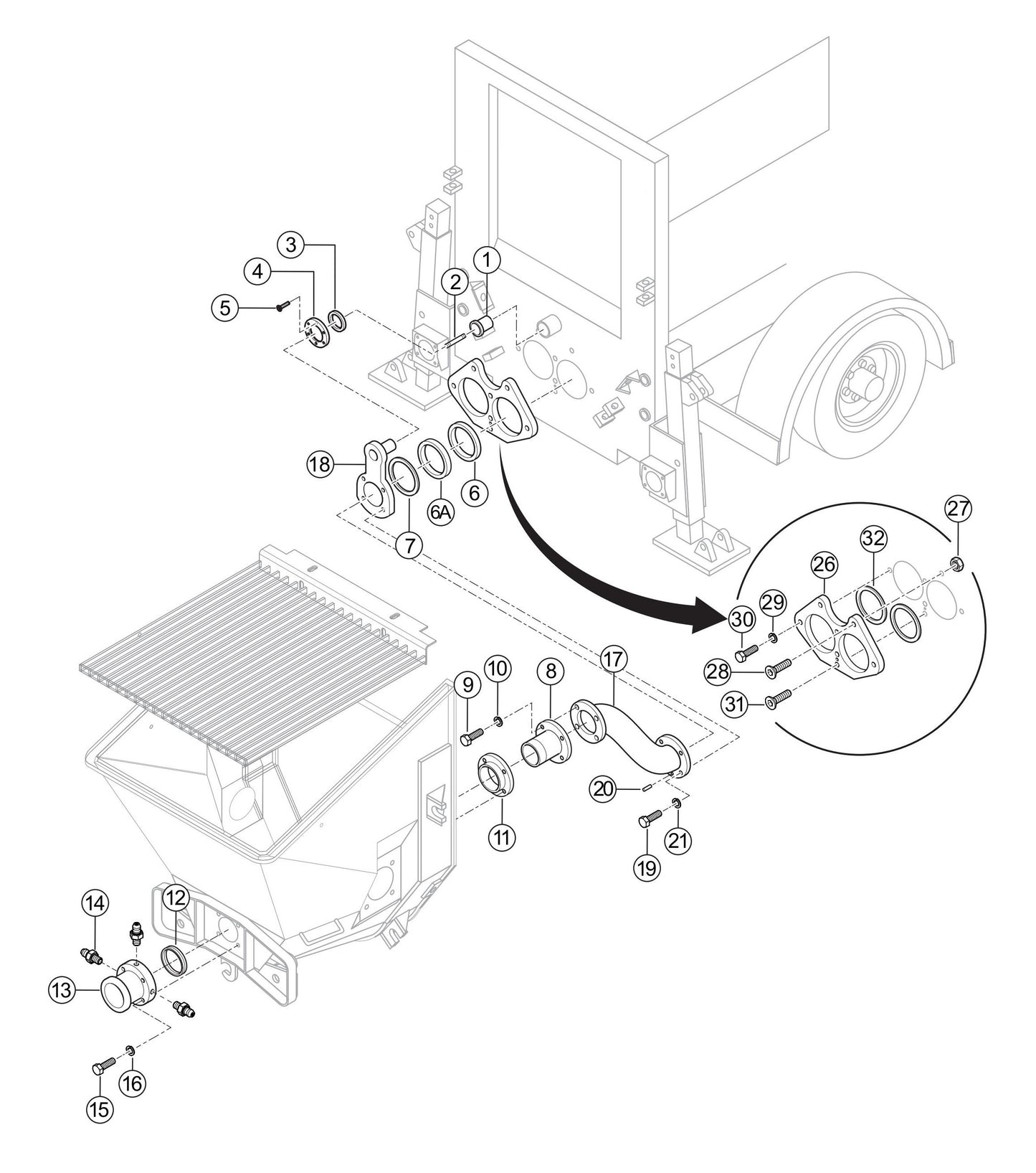LS450 Hopper Interior Assembly Parts