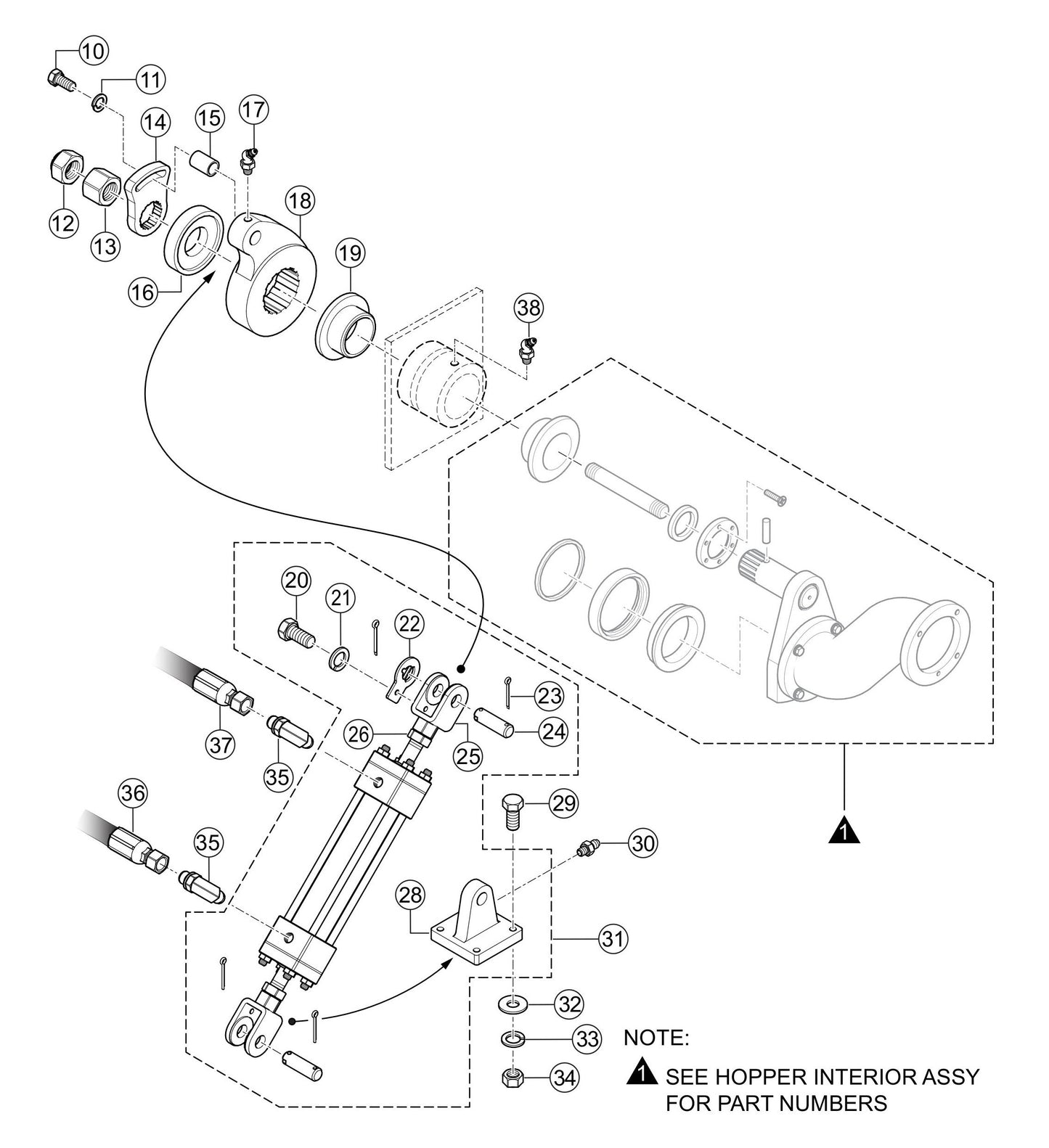 LS450 Shuttle Cylinder Assembly Parts