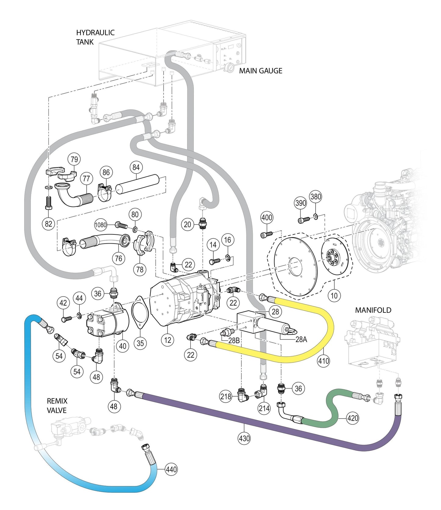 LS450 Hydraulic Pump Assembly Parts