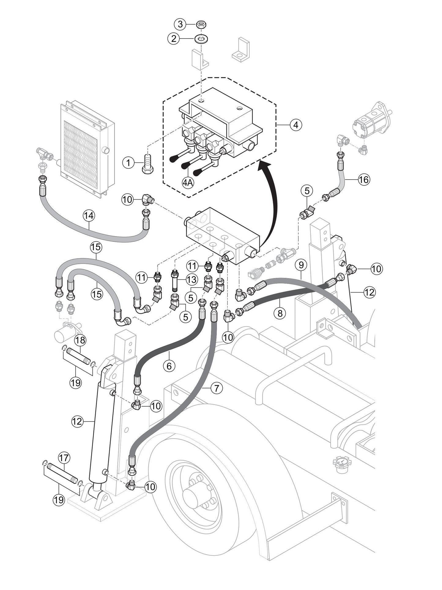 LS450 Hydraulic Stabilizer Assembly Parts