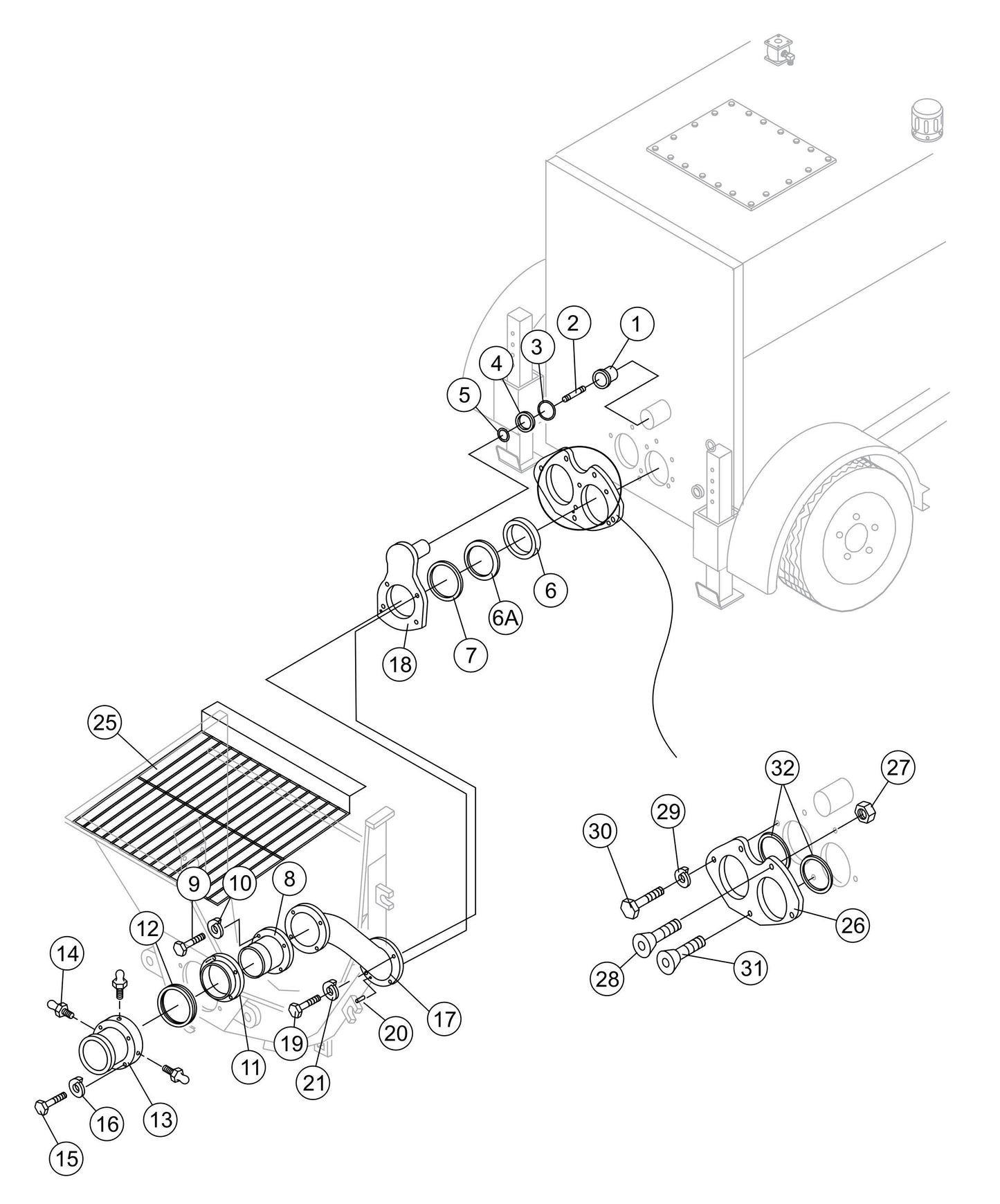 LS-60TD Hopper Interior Assembly Parts