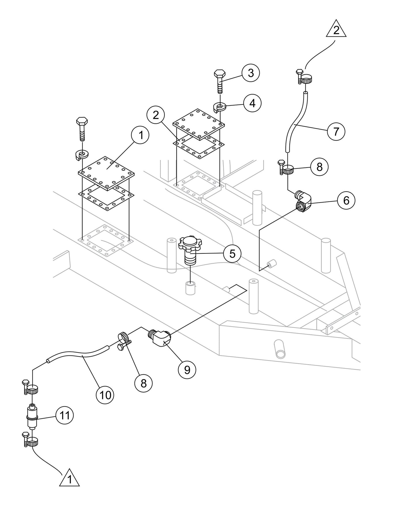 LS-60TD Fuel Tank Assembly Parts
