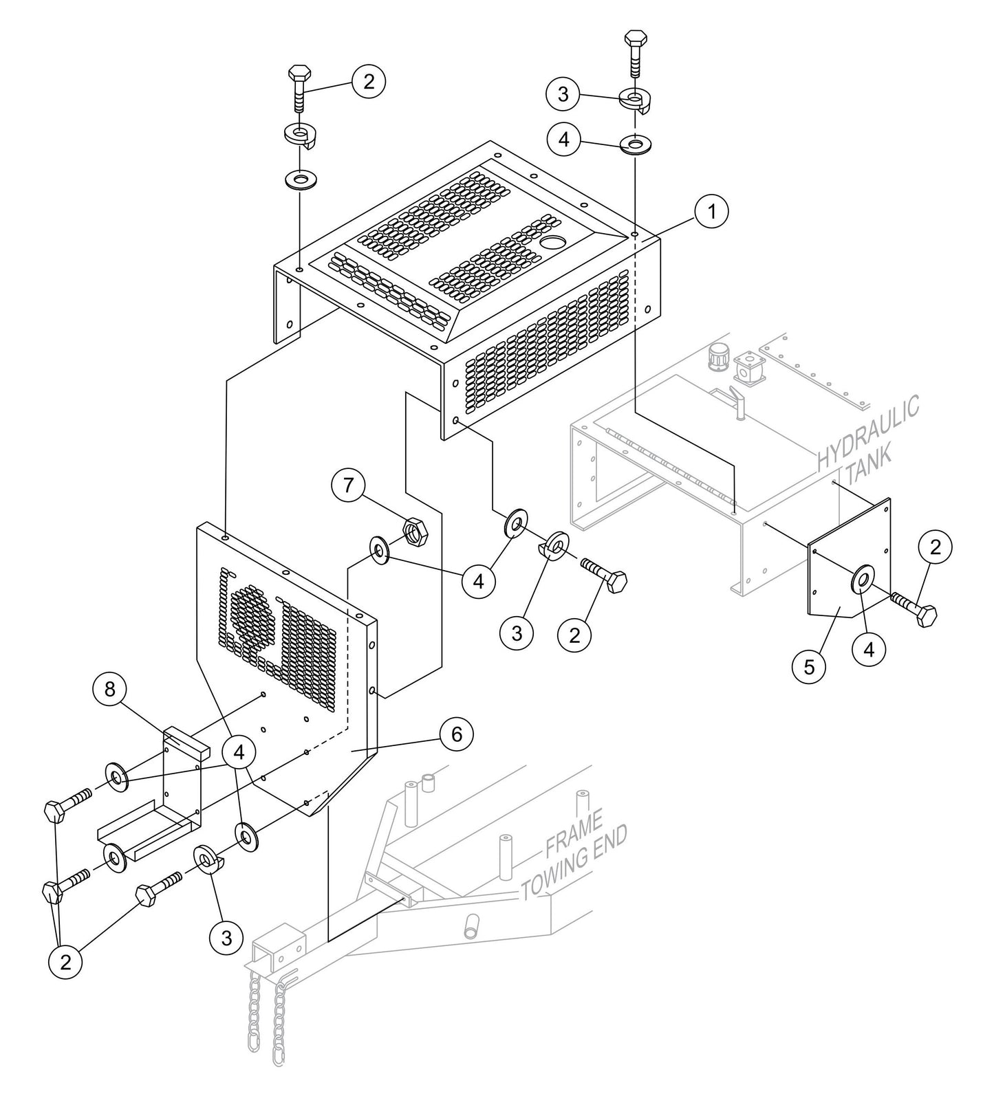 LS-60TD Engine Cover Assembly Parts